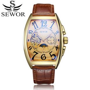 Sewor men's watch full automatic hollow machine men's watch casual tourbillon mechanical watch a generation of hair