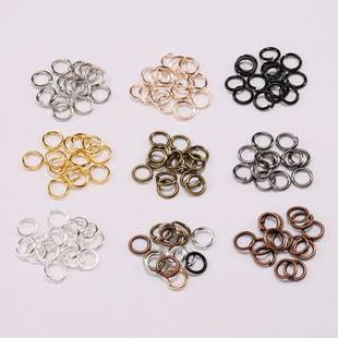 200 Pieces of Open Rings, Single Flat Iron Rings, Bracelet and Necklace Connecting Rings, DIY Jewelry Materials and Accessories Wholesale