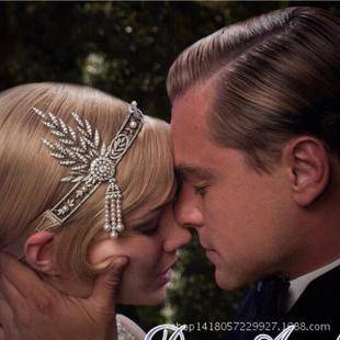 in stock Wholesale Great Gatsby Bride Pearl Big Crown Hair Crown European and American Crown Headwear Headband