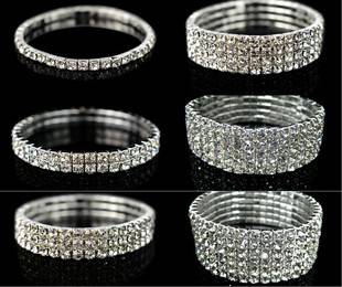 Bride Versatile Diamond-Encrusted Elastic Bracelet Bracelet Wholesale Aliexpress Ebay Factory Direct Sale