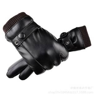 Autumn and winter gloves for men and women warm touch screen plus velvet padded water-repellent gloves warm cycling factory wholesale