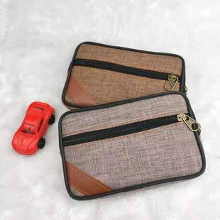 Spot wholesale ultra-thin canvas mobile phone waist bag wear belt decoration increase 6 inch smart phone bag multi-function bag