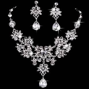 Jewelry Bridal Jewelry Butterfly Large Water Drop Necklace Earrings Set Wedding Jewelry Wedding Jewelry Accessories