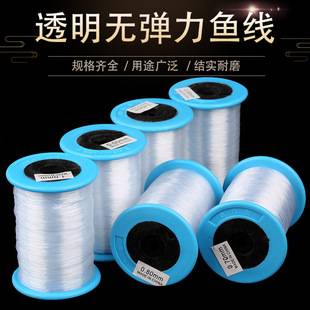 Crystal transparent non-elastic fishing line paper box beaded rope diy material winding ring braided line wholesale