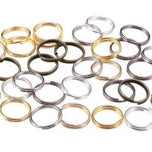 diy key ring accessories material aperture double ring open ring double iron ring key interface ring wholesale