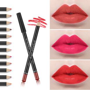Vibely Foreign Trade Hot-Selling Matte Lip Liner Waterproof Long-Lasting Color Multi-Color Lipstick Pen Single Support Makeup Application