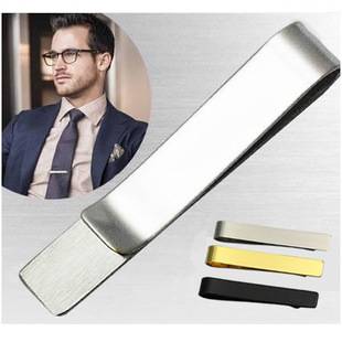 YB cross-border men's tie clip stainless steel tie clip personality lettering LOGO manufacturers spot wholesale
