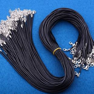 Factory wholesale necklace DIY pendant leather rope black necklace rope necklace leather rope accessories thick 2.0mm wax rope