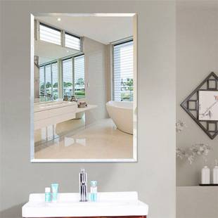 Bathroom Mirror Wall Hanging Wall Punch-free Toilet Self-adhesive Toilet Glass Cosmetic Mirror