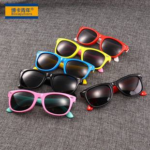 New In-Stock Wholesale Silicone Anti-Uv Sunglasses Baby Glasses Polarized Children's Sunglasses 802Uv400