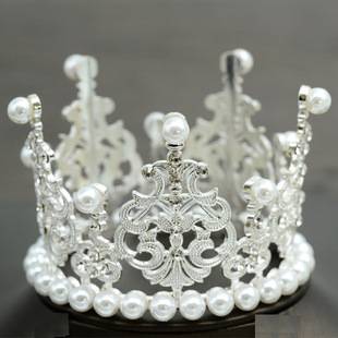 Bridal Large Crown Jewelry Full Diamond Headdress Hair Crown New Wedding Pearl Birthday Baking Cake Decoration for Adults