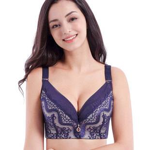 Plus Size Large Size Bra with Steel Ring Push-Up Adjustable Anti-Sagging Full Cup 100kg Sexy Lace Intimates
