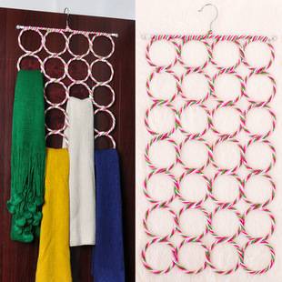 Multi-loop Rope Hanger Tie Scarf Loop Rack Silk Scarf Display Rack Home Storage Rack