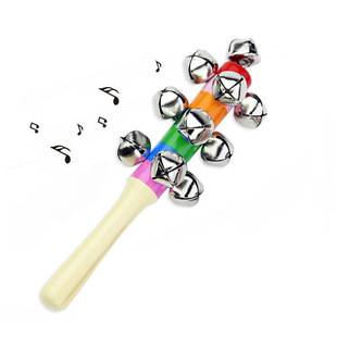 Colorful Rattle Kidsren's Baby Educational Toys Rainbow Hand Rattle Colorfulful Rattle Infant Early Education Teaching Aids Wholesale