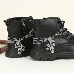 Cross-Border Halloween Skull Alloy Anklets, Personalized Trendyy Shoe Chain Accessories, European and American Fashion Boots Accessories