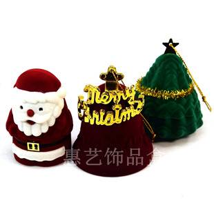 Santa Claus Jewelry Box Tree Earrings Ring Box Christmas Eve Small Gift Christmas Clock Jewelry Packaging Box