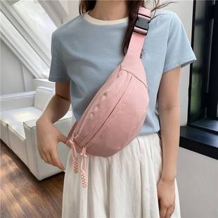 Fashionable and Versatile Korean Style Daily Style 2024 Winter New Chest Bag Wholesale Outdoor Travel Student Ladies Waist Bag