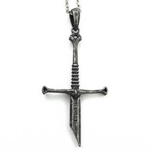 European and American movie Nasir sword necklace Aragon damaged Broken Sword model pendant pendant jewelry