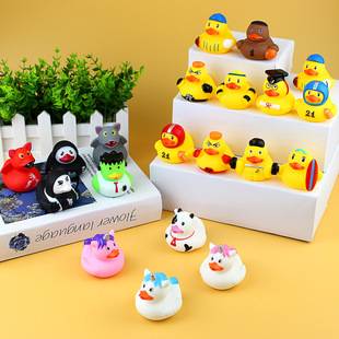 Sports Duck-Shaped Little Yellow Duck Toy That Makes Sounds When Squeezed, Suitable for Babies to Play with in the Bath and Float on Water, Cross-Border Small Order Trial Sale