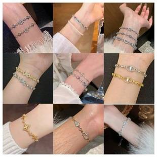 New Zircon Four-Leaf Clover Bracelet Wholesale, Light Luxury, Cool and Refined Accessory, Adjustable High-End Bracelet for Women