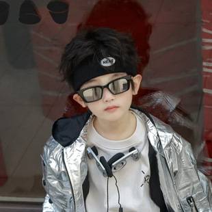 New Children's Sunglasses Boys Anti-UV Sunglasses Anti-Outdoor Sunshade Sun-proof Glasses Baby's Western Style Sunglasses