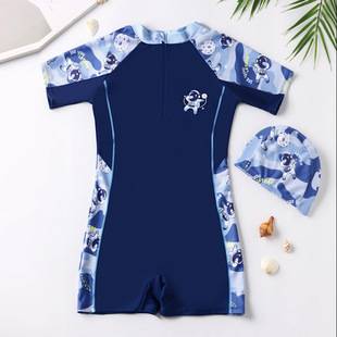 Summer New Kidsren's Swimsuit, Boy's Suit, Kidsren's Baby One-Piece Swimsuit, Medium and Large Kidsren's Professional Training Swimsuit