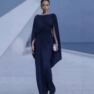 European and American Style Solid Color Evening Dress 2026 Summer New Slim Fit Fashionable Elegant Dress for Women Direct Supply