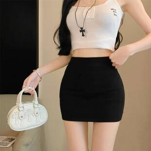 Hot Girl Sexy High Waist Hip Skirt Women's Spring and Autumn Stretch Slim-fit Tight Little One-step No-backing Skirt