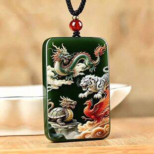 New Chinese-style trendy four mythical beast pendants for wealth and fortune, light luxury unisex pendants, high-end fashion accessories manufacturer