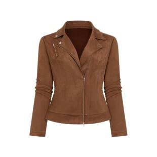 2026 Amazon Bestseller Western Style Faux Suede Short Rivet Jacket for Women, Autumn and Winter Casual Coat