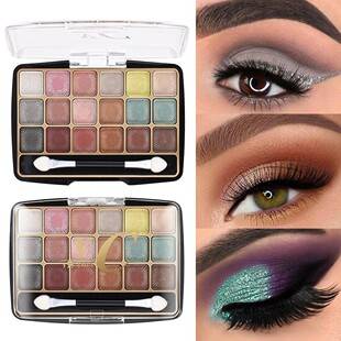 18-color eyeshadow palette cross-border makeup high-shimmer colorful eyeshadow palette European and American eyeshadow makeup multi-color eyeshadow palette wholesale