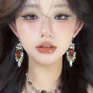 2025 Earrings Trendy Retro Heavy Industry Ethnic Style Versatile Earrings for Women Accessible Luxury Elegant Long Non-Pierced Ear Clips for Women
