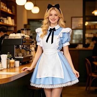 Halloween Costume Alice in Wonderland Dress Cosplay Role-Playing Princess Maid Outfit Stage Performance