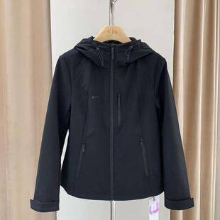 Simple and sporty hooded jacket for women, 2026 autumn collection, loose fit, slimming effect, zip-up design, versatile casual jacket