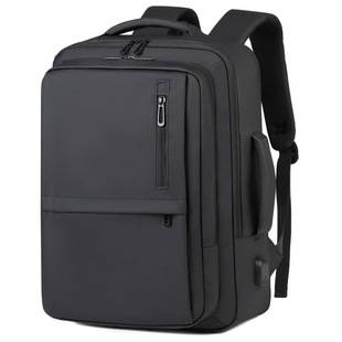Cross-Border Leather Film Backpack, Large-Capacity Business Travel Backpack, Water-Repellent, Multi-Functional Commuter Backpack, Computer Backpack