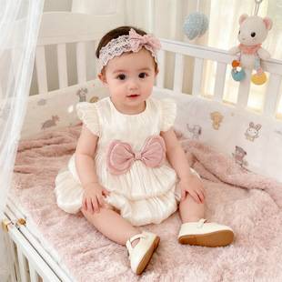 Summer Korean Style Children's Gauze Dress Birthday Kids' Formal Dress Princess Dress One-Year-Old Baby Girl Cake Gauze Dress