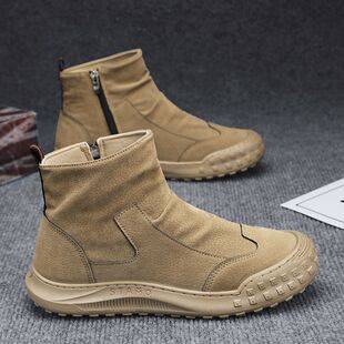 2026 Hot-Selling High-Top Non-Slip Wear-Resistant Casual Work Shoes for Men, Waterproof, Suitable for Construction Sites, Thick-Soled, Comfortable, Lightweight
