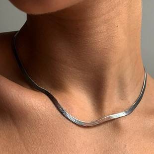 Titanium Steel Necklace Men's Trendy Design Niche High Street Accessories Hip-Hop European and American Trendy Brand Versatile Simple Men's Clavicle Chain