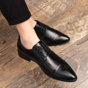 Men's Business Dress Shoes Spring and Autumn New Three-Joint British Pointed Casual Men's Shoes Fashion Groom Wedding Shoes