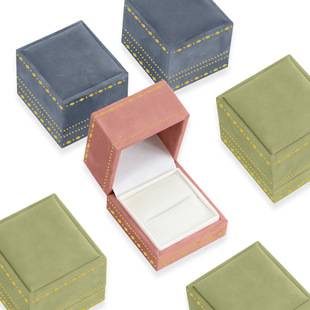 Thickened Right-Angle Convex Edge Printed Jewelry Box, Fashionable Pearl Jewelry Box, Exquisite Jewelry Box, Ring Box, Earring Box