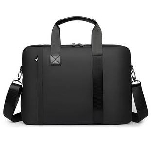 New Style Notebook Handbag, Water-Resistant Business Computer Bag, Men's Shoulder Briefcase, Can Be Printed with Logo