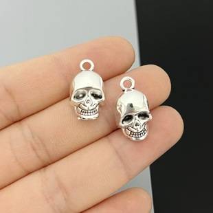 DIY Alloy Jewelry Accessories Cross-Border Personalized Skull Pendant Quirky Halloween Necklace Keychain Accessories