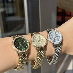 Wholesale and dropshipping of Empress of the West stainless steel snowflake embossed fashion watches, high-end women's watches, women's quartz watches