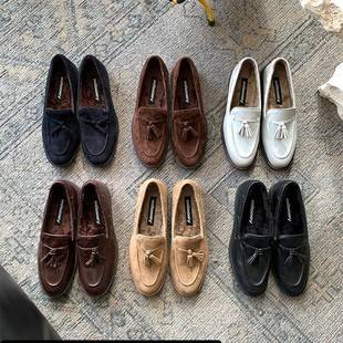 [Same Style as Song Yanfei] Lost Moose [Haley Tassel Loafers] Retro Genuine Leather Loafers for Women