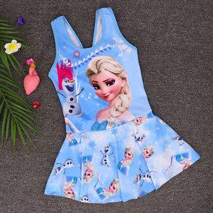 Children's Swimsuits, Girls' One-Piece Medium and Large Kidsren's Swimming Trunks, Girls' Swimsuits, Princess Skirt Style Kidsren's Baby Girl's Swimsuits