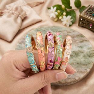 Chinese style cloisonné butterfly children's bracelet. In stock, direct supply from manufacturer. New Chinese style cloisonné bracelet