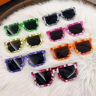 New Mosaic Glasses My World Two-Dimensional Funny Birthday Glasses Personalized Pixel Sunglasses Wholesale