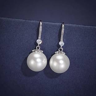 Korean Style 925 Silver Pin Earrings Pearl Earrings Women's Fashion Earrings Real Silver Pearl Earrings New Fashion Student Elegant
