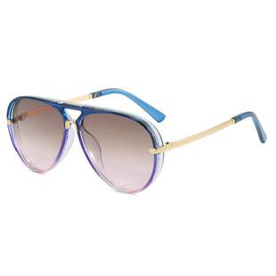 Amazon's Cross-Border Bestseller, European and American Fashion Sunglasses, Versatile and Simple, the Same Style as Internet Celebrities, Large Frame Aviator Glasses