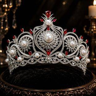 2026 New Model Crown Exclusively for Cross-Border Sales, Luxurious Zircon Bridal Headpiece, Wedding Banquet Pageant Crown Accessories Wholesale